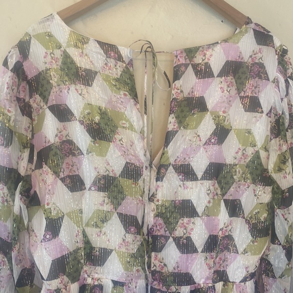 NEW J. Crew Lurex Metallic Chiffon Midi Dress NWT - Picture 8 of 13